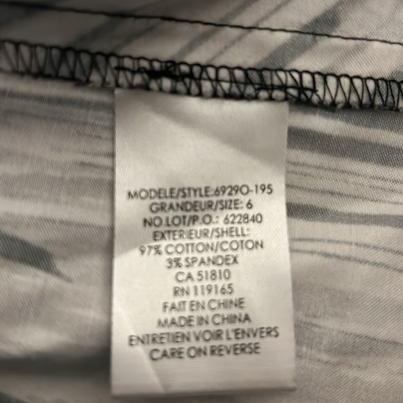 NWOT Tribal Stretch Extensible Abstract Blazer, P2P:18.5”, L:23”,Blk/Wht/Brown - Picture 6 of 6